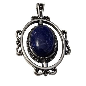 Lapis Lazuli Vintage 70's Pendant in EUC
